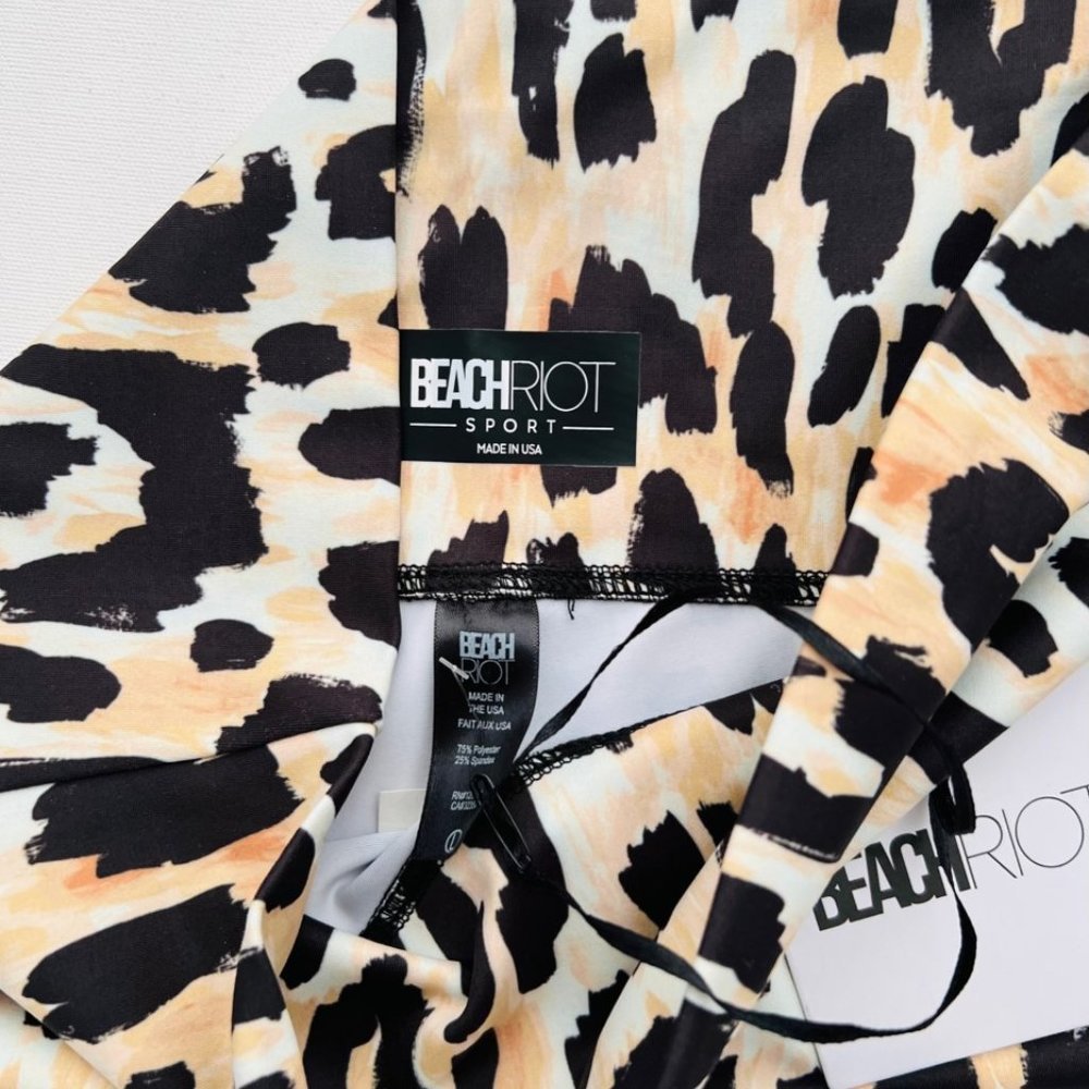 Beach Riot Piper Legging Spotted Leopard  ( L ) - Picture 4 of 5